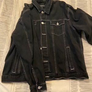 mens black denim jacket